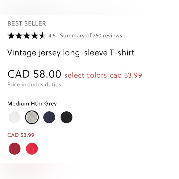 J. Crew Black Vintage Jersey Long Sleeve Tee - Picture 6 of 6